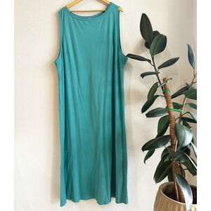 J Jill Womens Maxi Jersey Knit Tank Dress 4X Sleeveless Stretchy Resort Casual